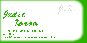 judit korom business card